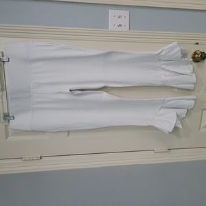 Slim Factor White Flare Leggings Size Large
